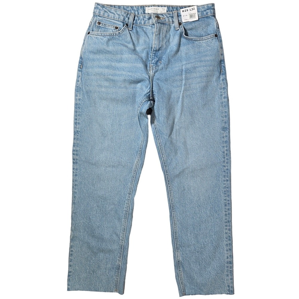 Topshop Straight‎ Leg Jeans W29 L32 Light Wash Denim Made in Turkey